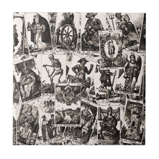 Tarot kaarten patroon tegeltje (Voorkant)