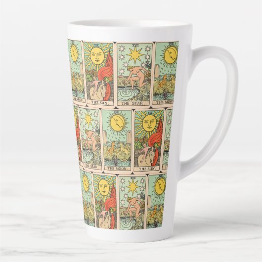 tarot Kaarten Sun Moon Stars Latte Mok (Rechts)