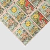  tarot Kaarten Sun Moon Stars Tissuepapier (Detail)