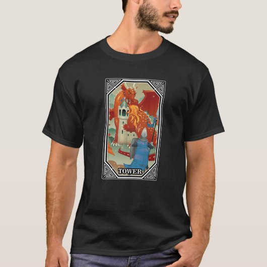 Tarot Kaarten - Tower - occult - Fortuin - Teller  T-shirt (Voorkant)