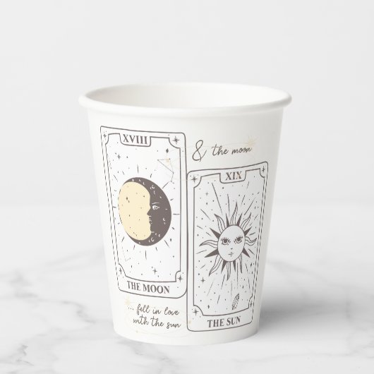 Tarot Kaarten | VRIJGEZELLENFEEST | Bruiloft | Lie Papieren Bekers (Voorkant)