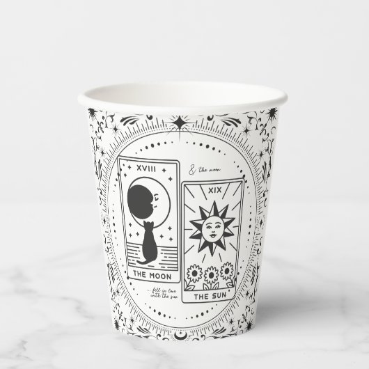 Tarot Kaarten | VRIJGEZELLENFEEST | Bruiloft | Lie Papieren Bekers (Voorkant)