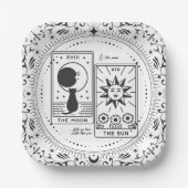 Tarot Kaarten | VRIJGEZELLENFEEST | Bruiloft | Lie Papieren Bordje (Voorkant)