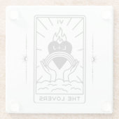 Tarot Kaarten | VRIJGEZELLENFEEST | Bruiloft | Mod Glazen Onderzetter (Achterkant)