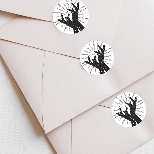 Tarot Kaarten | VRIJGEZELLENFEEST | Bruiloft | Mod Ronde Sticker