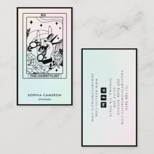 Tarot-kapsalon Roze Groene Ombre Visitekaartje