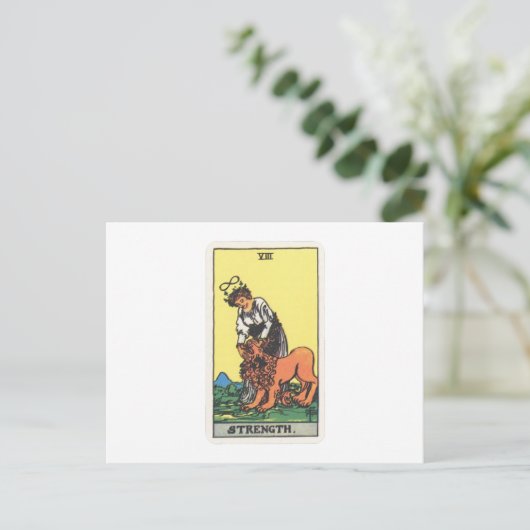 Tarot Kraft Sterkte Briefkaart (Staand voorkant)