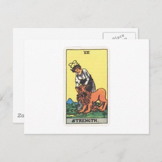 Tarot Kraft Sterkte Briefkaart (Voorkant / Achterkant)