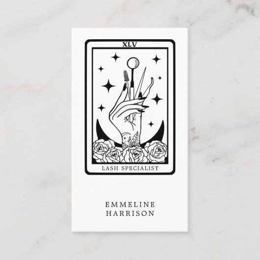 Tarot Lash Specialist Visitekaartje (Voorkant)