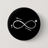 Tarot Lemniscate: De tovenaar en de elementen Ronde Button 5,7 Cm (Voorkant)
