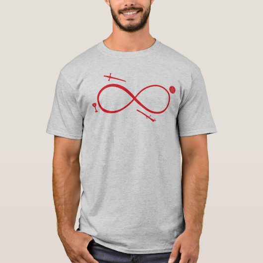 Tarot Lemniscate: De tovenaar en de elementen T-shirt (Voorkant)