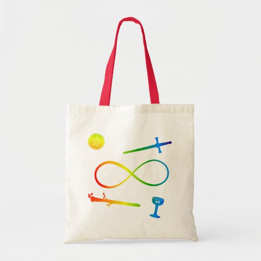 Tarot Lemniscate: De tovenaar en de elementen van Tote Bag (Voorkant)