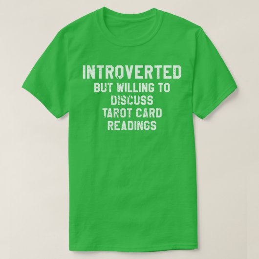 Tarot-lezen bespreken t-shirt (Design voorkant)