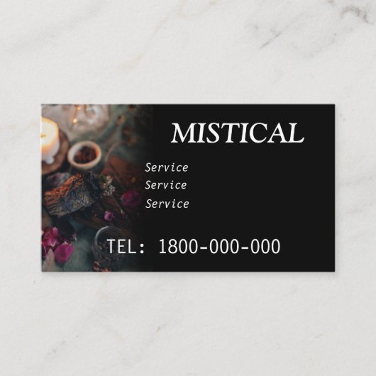 TAROT LEZEN MYSTICUS Visitekaartje (Voorkant)