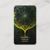 Tarot Lezer Psychische Waarzegger Groene Mandala Visitekaartje (Voorkant)