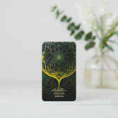 Tarot Lezer Psychische Waarzegger Groene Mandala Visitekaartje (Staand voorkant)