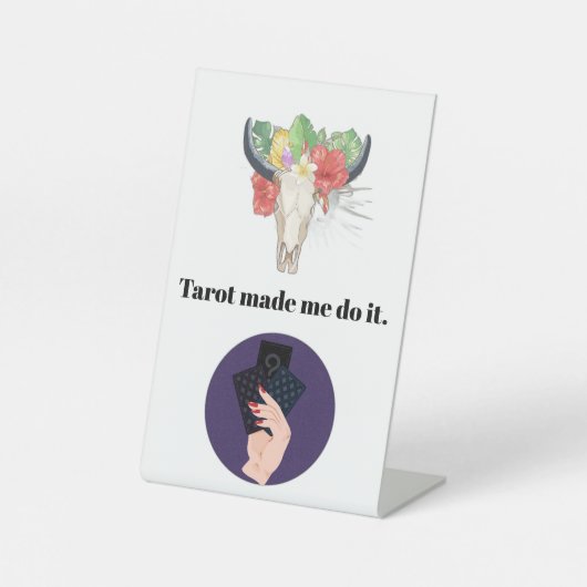 Tarot liet me het doen reclamebord met voetstuk (Voorkant)