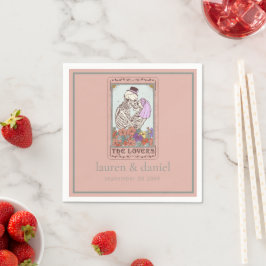 Tarot Lovers Skelet Namen Datum Bruiloft Servet