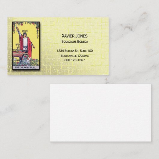 Tarot Magicia gepersonaliseerd visitekaartje (Voorkant / Achterkant)