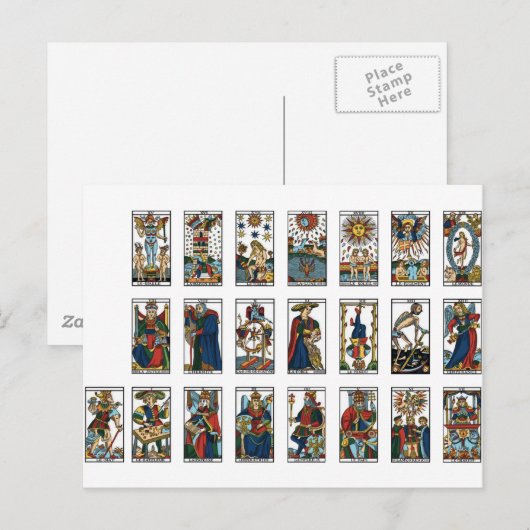 Tarot Major Arcana Briefkaart (Voorkant / Achterkant)