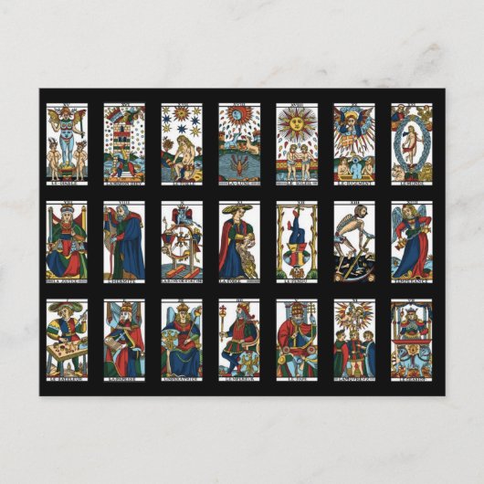 Tarot Major Arcana Briefkaart (Voorkant)