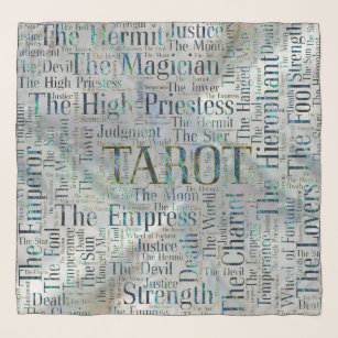 Tarot Major Arcana Word Art op Pearl Sjaal