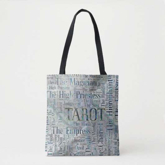 Tarot Major Arcana Word Art op Pearl Tote Bag (Voorkant)