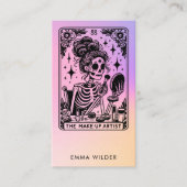 Tarot make-up artist holografisch visitekaartje (Voorkant)