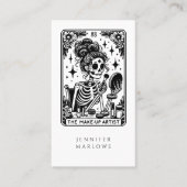 Tarot Make-up Artist Skeleton Visitekaartje (Voorkant)