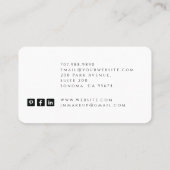 Tarot Make-up Artist Skeleton Visitekaartje (Achterkant)