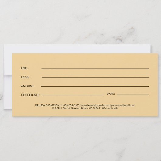 Tarot Make-up Haar Nagels Salon Gouden Zwarte Cade (Achterkant)