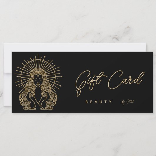 Tarot Make-up Haar Nagels Salon Gouden Zwarte Cade (Voorkant)