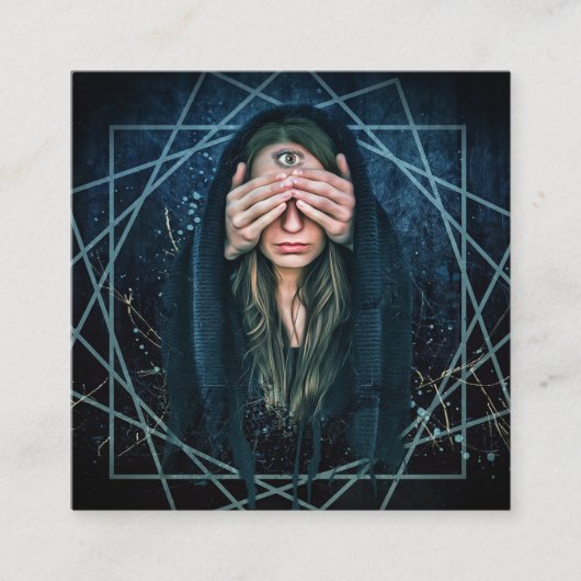 Tarot Medium Readingen Third Eye Vierkante Visitekaartje (Voorkant)