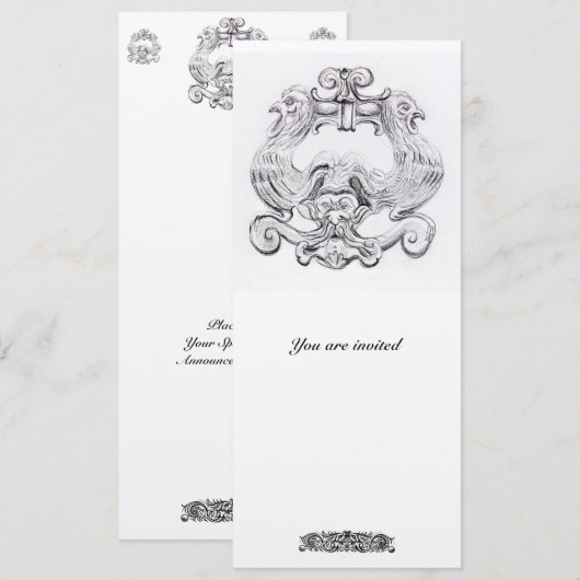 TAROT metallic zilver zwart Kaart (Voorkant / Achterkant)