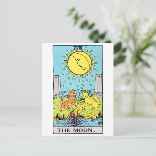 tarot-moon briefkaart (Staand voorkant)
