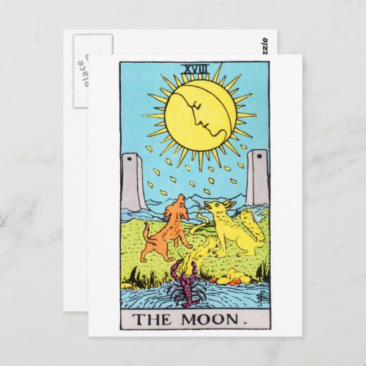 tarot-moon briefkaart (Voorkant / Achterkant)