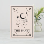 Tarot Mystic Fortune Bachelorette Party Kaart (Staand voorkant)