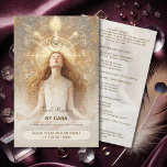 Tarot Mystic Woman Eye Moon Gold Flyer<br><div class="desc">Promoot uw holistische diensten met deze elegante Tarot en Spirituele Business Flyer, ontworpen voor professionals op het gebied van Tarot lezen, spirituele coaching, yogainstructie, meditatiebegeleiding en holistische healing. Met een mystiek hemels ontwerp met gouden accenten is deze flyer perfect voor het aantrekken van klanten die op zoek zijn naar duidelijkheid,...</div>