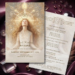 Tarot Mystic Woman Eye Moon Gold Flyer<br><div class="desc">Promoot uw holistische diensten met deze elegante Tarot en Spirituele Business Flyer, ontworpen voor professionals op het gebied van Tarot lezen, spirituele coaching, yogainstructie, meditatiebegeleiding en holistische healing. Met een mystiek hemels ontwerp met gouden accenten is deze flyer perfect voor het aantrekken van klanten die op zoek zijn naar duidelijkheid,...</div>