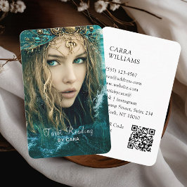 Tarot, Mystic Woman QR-code Visitekaartje