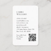 Tarot, Mystic Woman QR-code Visitekaartje (Achterkant)