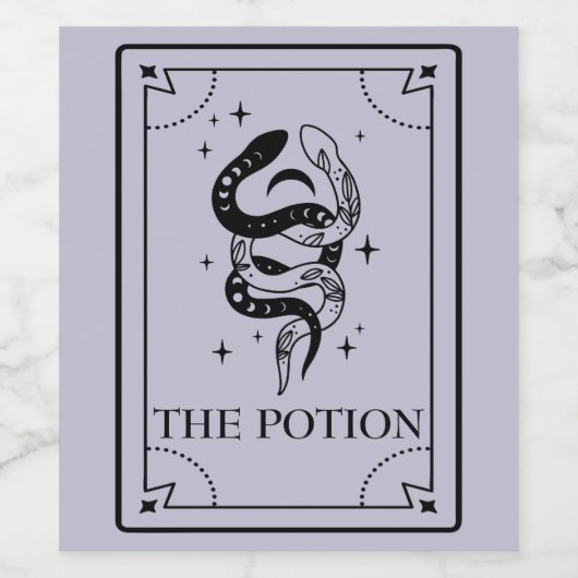 Tarot Mystieke Geluks Wijnlabel Wijn Etiket (Enkel label)