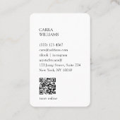 Tarot, Mystieke Paarse-Gouden QR-Code Visitekaartje (Achterkant)