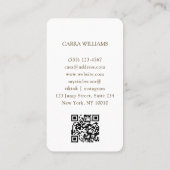 Tarot, Mystieke Vrouw Oog Maan Goud QR Code Visitekaartje (Achterkant)