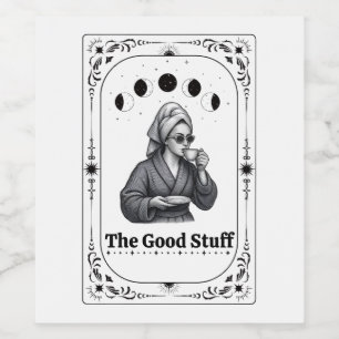 Tarot Mystieke Waarzeggerij Hemelse Maan Zodiac Wijn Etiket