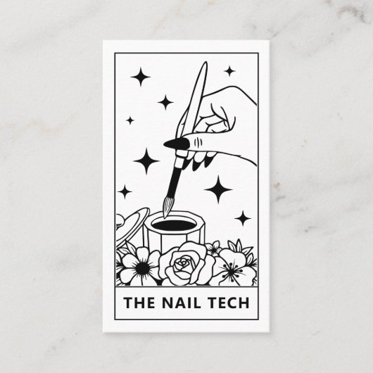 Tarot Nagelstylist Nagel Kunst Visitekaartje (Voorkant)