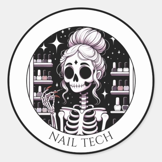 Tarot Nail Tech Product Ronde Sticker (Voorkant)