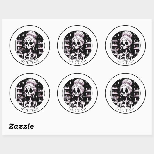 Tarot Nail Tech Product Ronde Sticker (Vel)