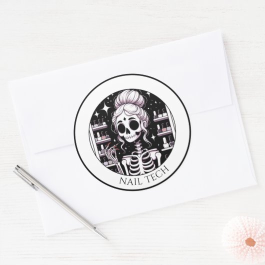 Tarot Nail Tech Product Ronde Sticker (Envelop)