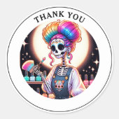 Tarot Nail Technician Bedankt Ronde Sticker (Voorkant)